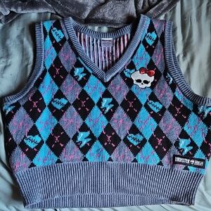 Monster High Argyle Knit Vest